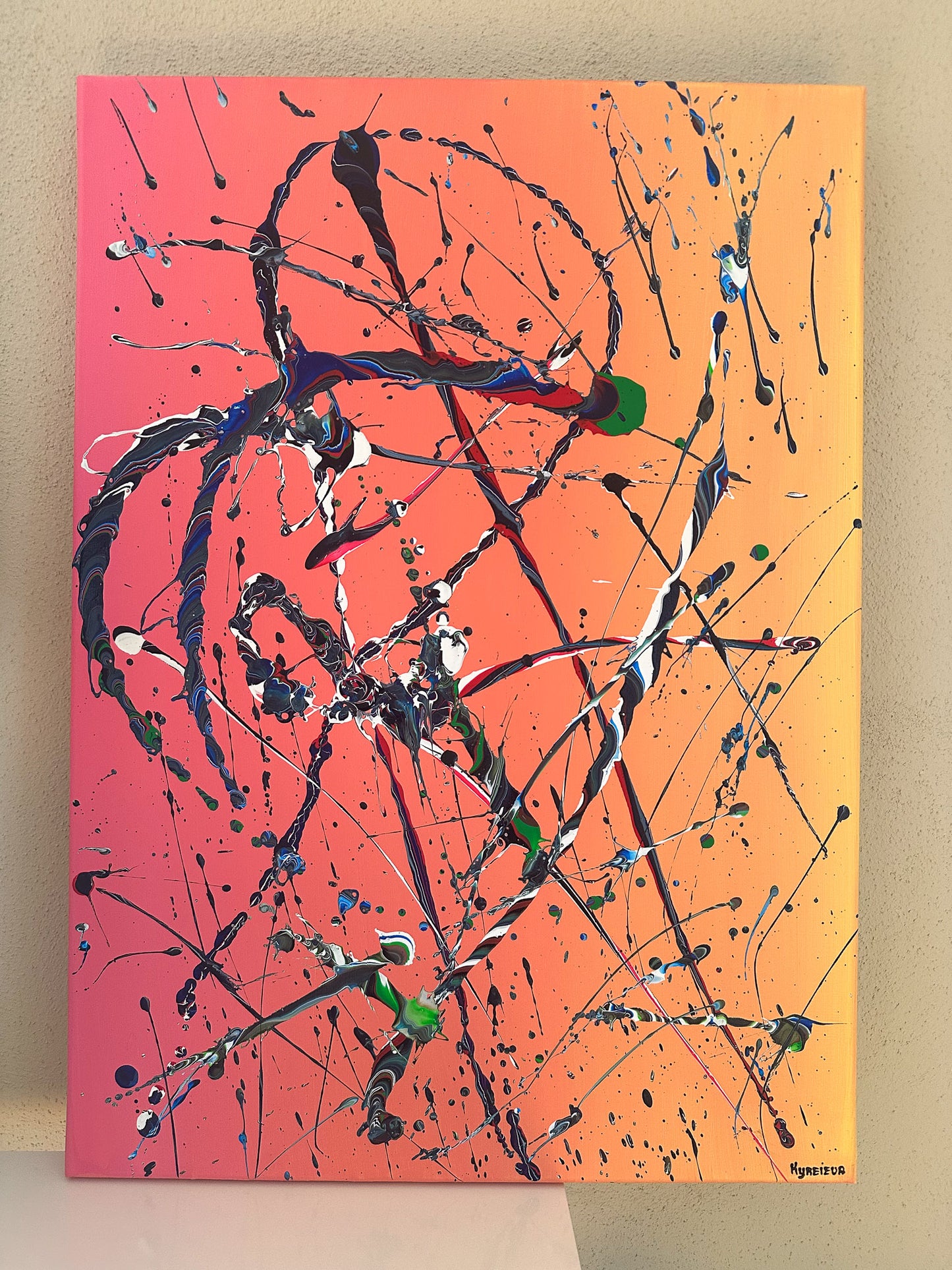 Quadro moderno astratto "Tramonto Interiore"