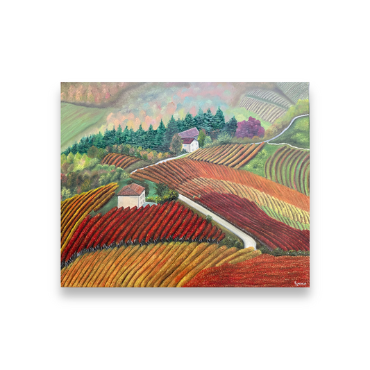 Quadro paesaggio delle Langhe